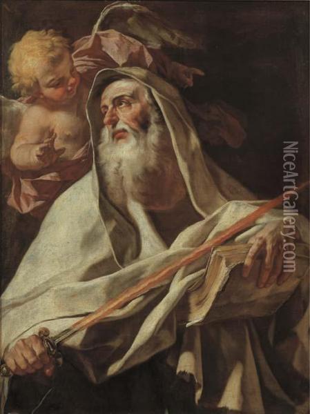 Il Profeta Elia Oil Painting - Francesco Solimena