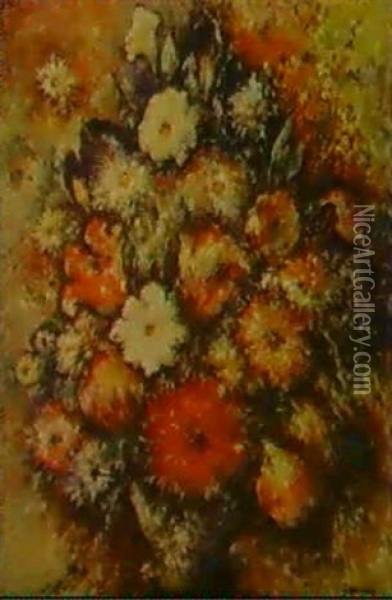 Le Vase Au Grand Bouquet Oil Painting - Paul Elie Gernez