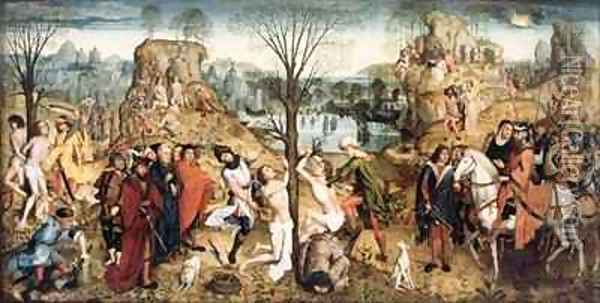 Torture of Crispin and Crispianian Oil Painting - Aert van den Bossche