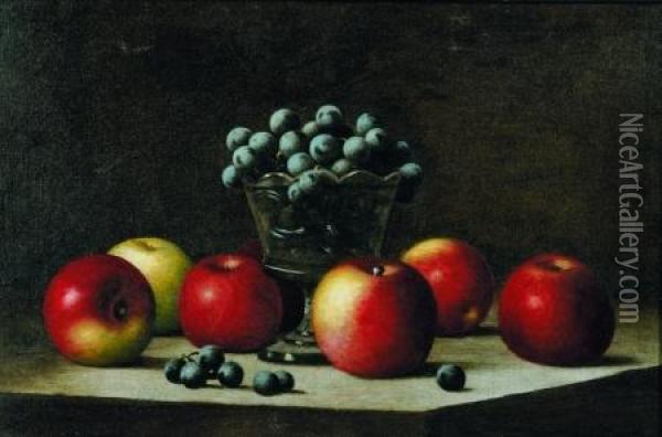Still Life With Apples Oil Painting - Barton Stone Hays