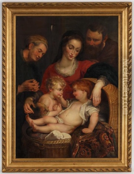 La Sainte Famille Oil Painting - Eugenie Andre-Viollier