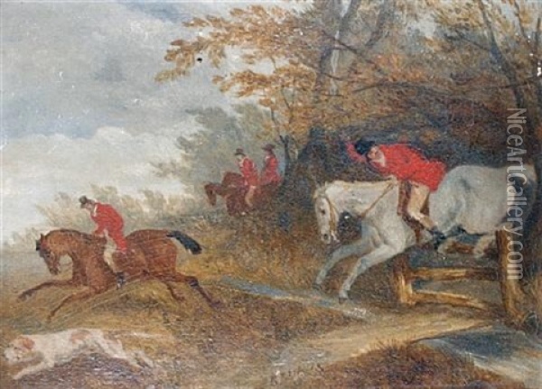Hunting Scene: Drawing (+ 8 Others; 9 Works, Various Sizes) Oil Painting - Richard Barrett Davis