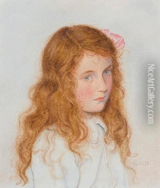 A Portrait Of A Young Girl Oil Painting - George Lawrence Bulleid