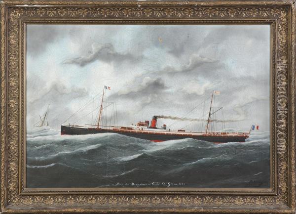 Due De Bragance, Capt. A. Giron Oil Painting - Victor Adam