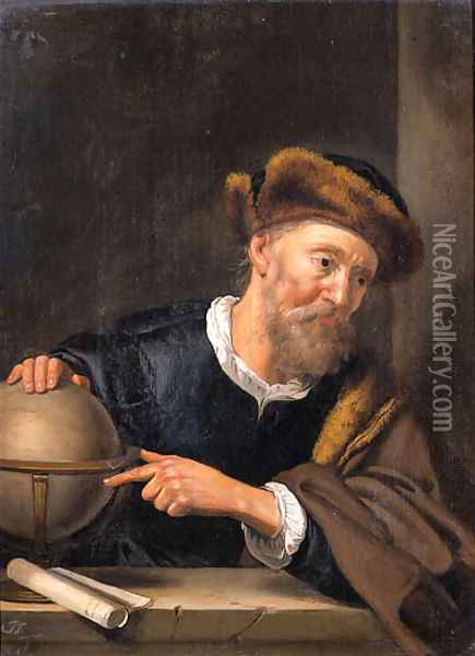 A scholar Oil Painting - Jacob Toorenvliet
