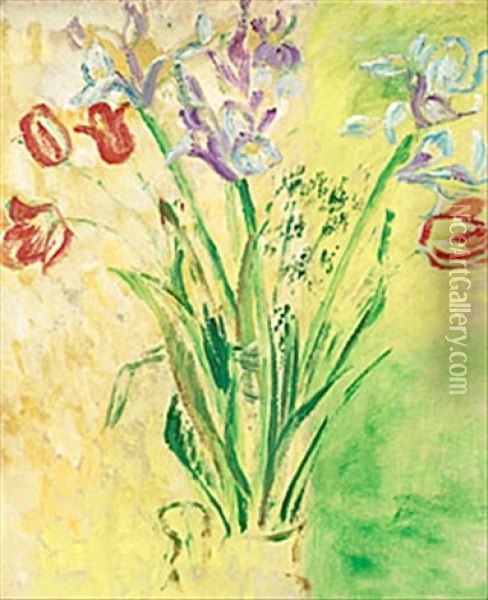 Stilleben Med Tulpaner Och Liljor Oil Painting - Sigrid (Maria) Hjerten