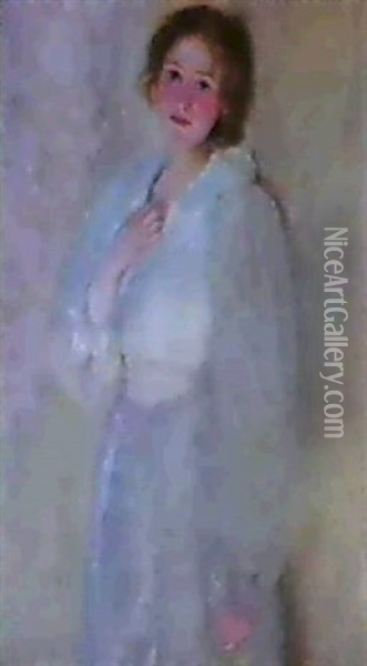 Portrait Of Elizabeth Jane Veitch Oil Painting - Tudor St. George Tucker