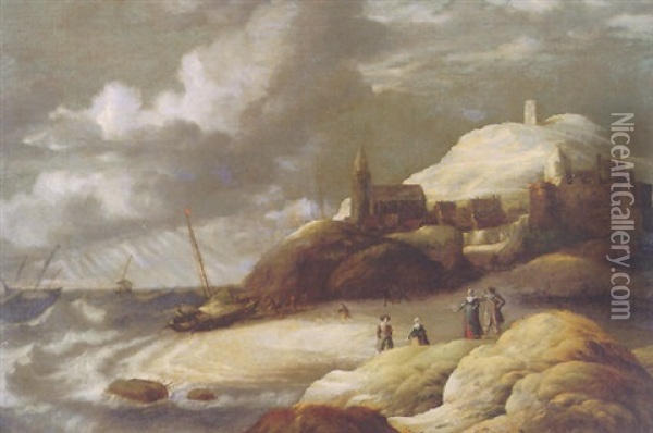 Coastal Scene Oil Painting - Bonaventura Peeters the Elder