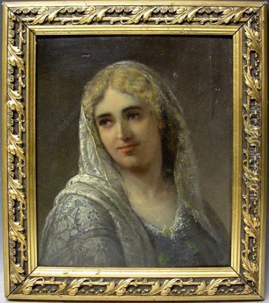 Portrait Einer Jungen Frau Oil Painting - Rudolf Cell