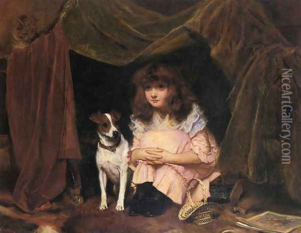 The Hiding Place Oil Painting - Charles (Burton) Barber
