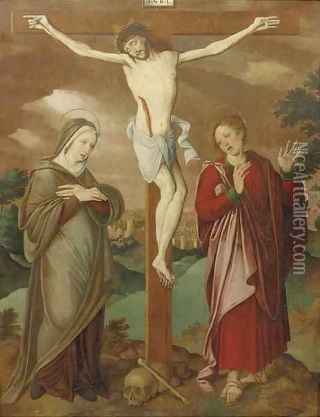 The Crucifixion 2 Oil Painting - Flemish School