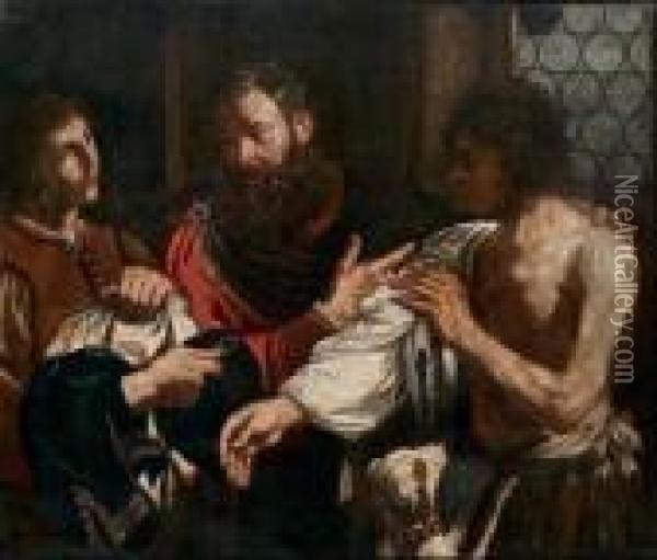 Ritorno Del Figliol Prodigo Oil Painting - Guercino