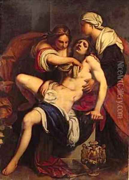 St Sebastian attended by St Irene Oil Painting - Francesco Furini