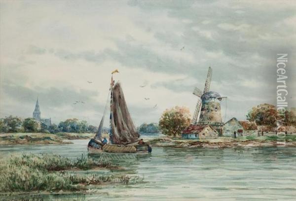 Dutch Scene Oil Painting - John Hamilton Glass
