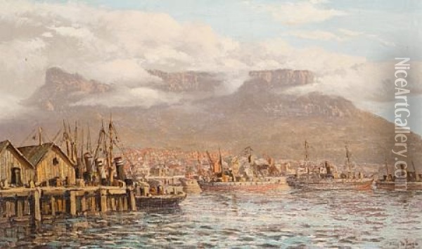 Table Bay Oil Painting - Tinus de Jongh