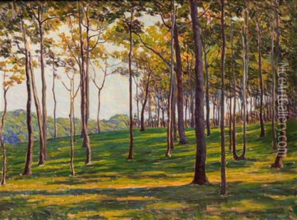 Chatham Locust Forest Oil Painting - Edward Herbert Barnard