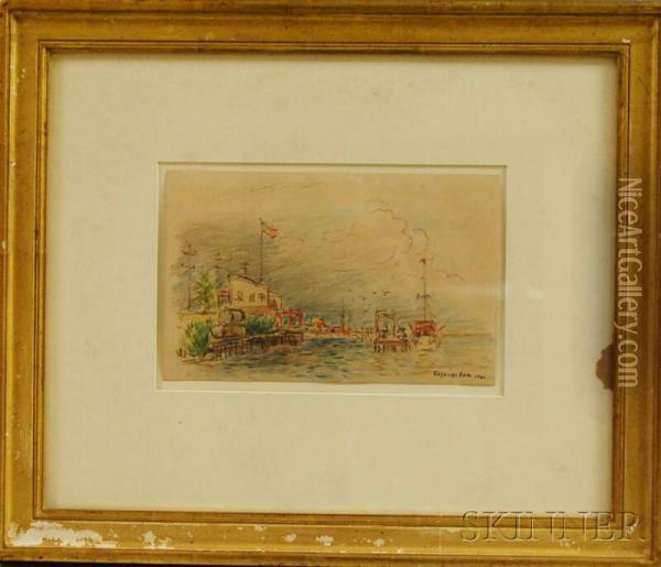 Yacht Club Oil Painting - Reynolds Beal