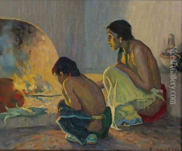 The Evening Meal Oil Painting - Eanger Irving Couse