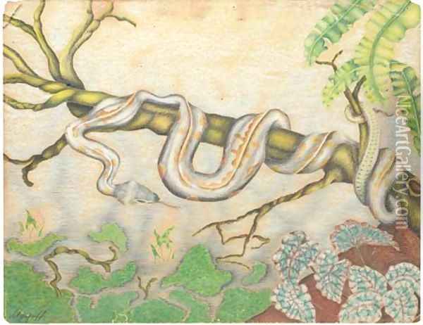 Serpent Oil Painting - Russian School