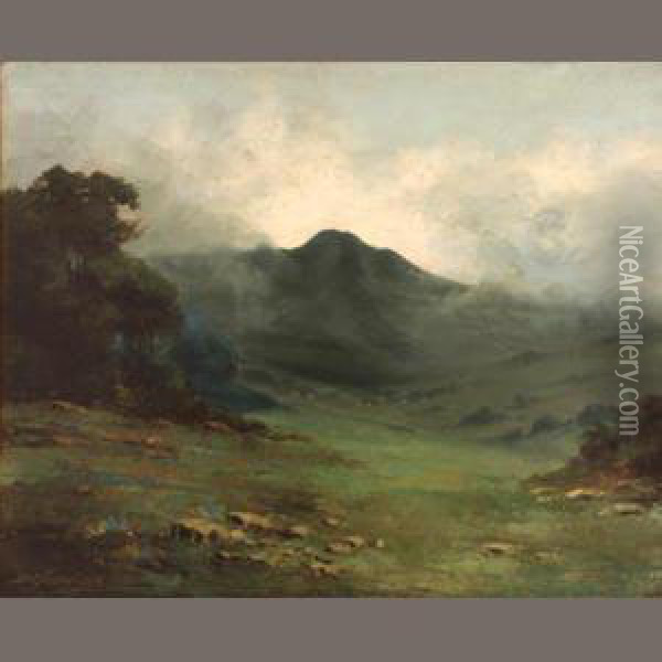 View Of Mount Tamalpais Oil Painting - Richard Detreville