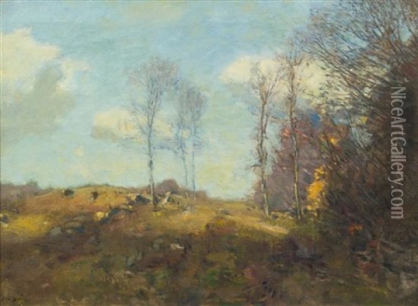 Autumn Hillside Oil Painting - Charles Harold Davis