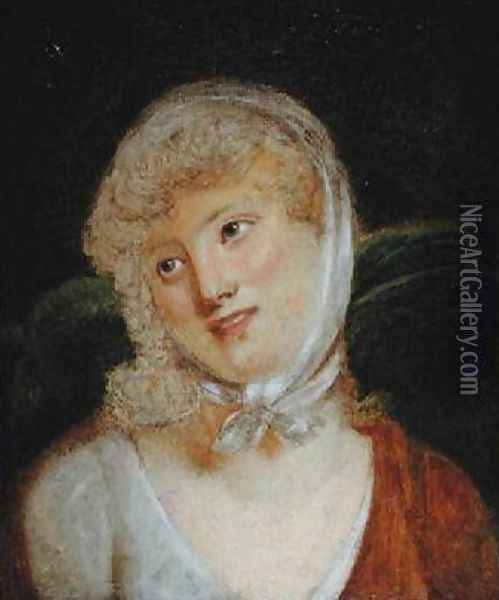 Portrait of Marie Laczinska 1786-1817 Countess Walewska Oil Painting - Robert-Jacques-Francois-Faust Lefevre