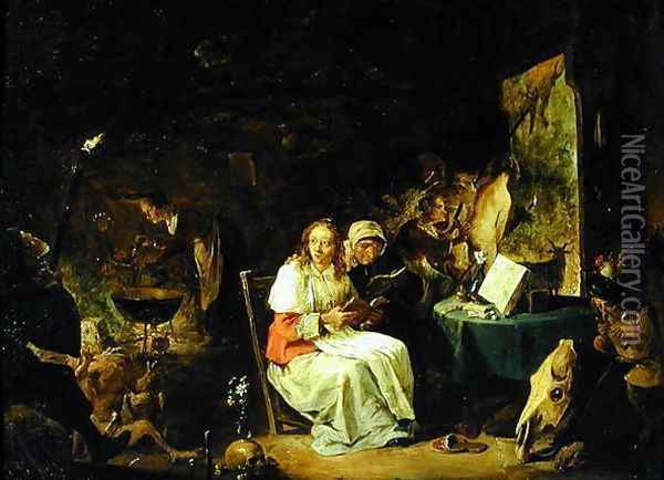 Incantation Scene Oil Painting - David The Younger Teniers