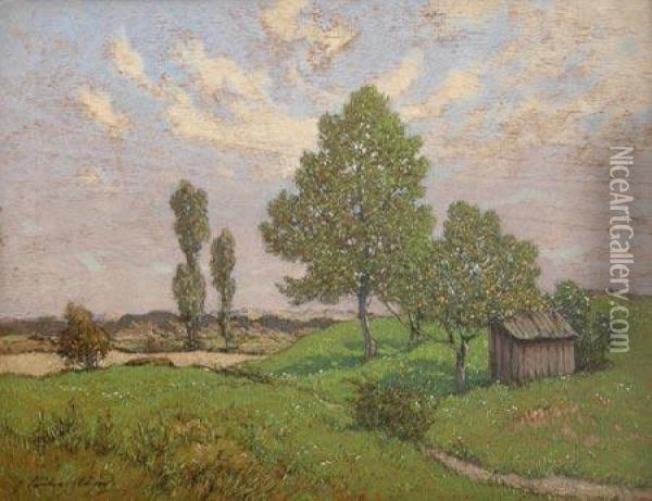 Landscape Oil Painting - Gustav Wilhelm Lautenschlager