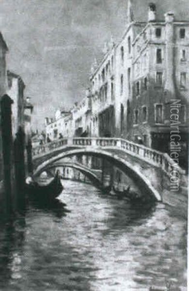 Pont A Venise Oil Painting - Johannes Son