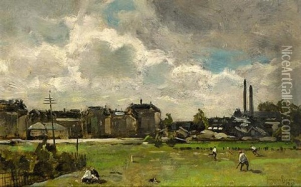 Het Oude Cricketveld Achter Het Rijksmuseum Oil Painting - Johannes Cornelis van Essen