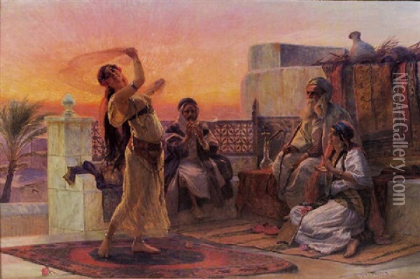 Orientalischer Tanz Oil Painting - Otto Pilny