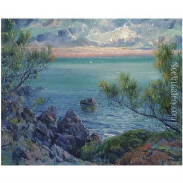 Paisaje De Mallorca (a View Of Majorca) Oil Painting - Eliseo Meifren y Roig