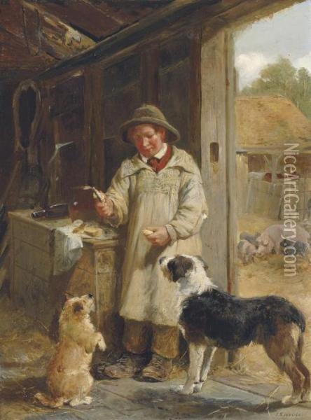 Begging For A Treat Oil Painting - John Sargent Noble