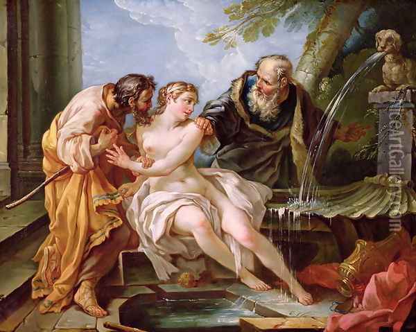 Suzanna and the Elders, 1746 Oil Painting - Joseph-Marie the Younger Vien