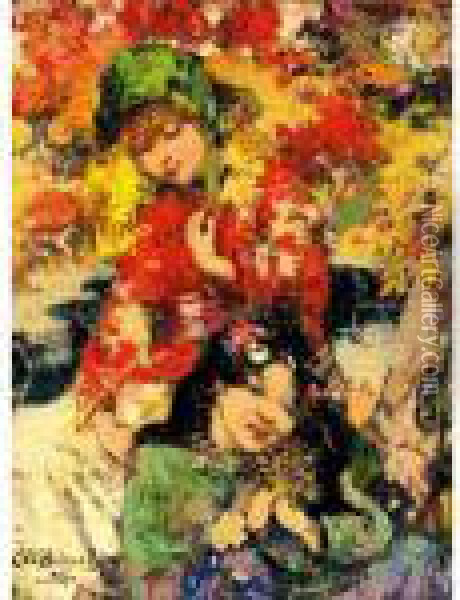 Flowers Of Japan Oil Painting - Edward Atkinson Hornel