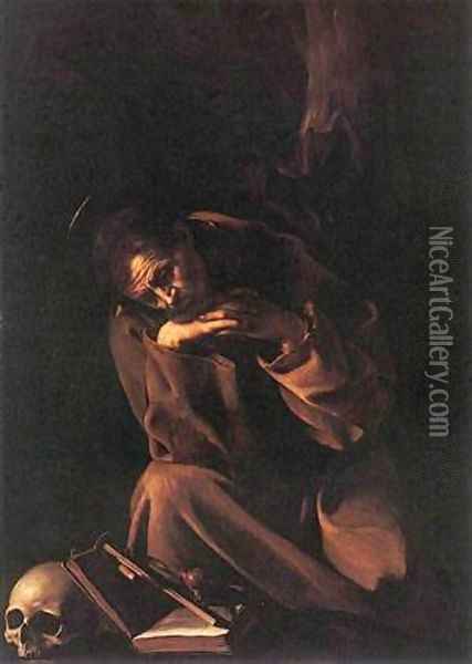 St Francis2 Oil Painting - Michelangelo Merisi Da Caravaggio