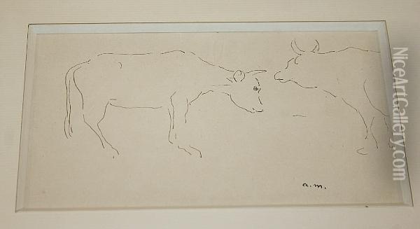 Study Of A Cow Oil Painting - Albert Marquet