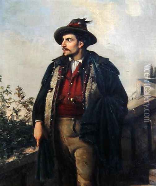 Young Italian, 1868 Oil Painting - Carl Maria Seyppel