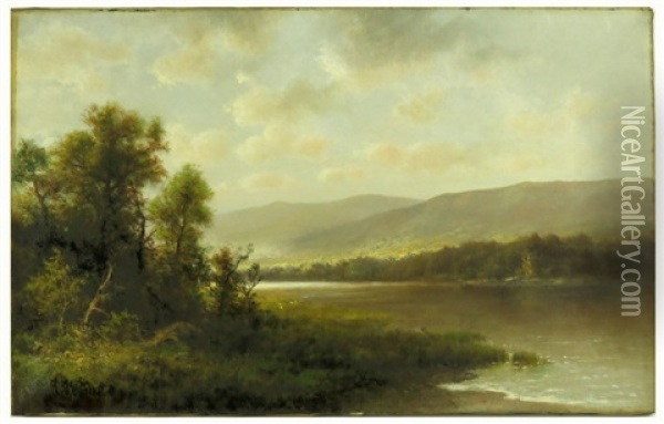 Lake George, New York Oil Painting - Thomas Bailey Griffin