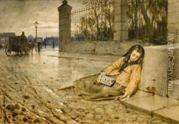 Dziewczynka Z Zapalkami Oil Painting - Horace Van Ruith