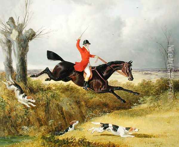 Clearing a Ditch, 1839 Oil Painting - John Frederick Herring Snr