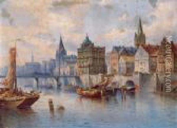 Im Hafen Von Bremen Oil Painting - Karl Kaufmann