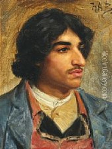 Portrait Of A Young Gentleman Oil Painting - Hans Andersen Brendekilde