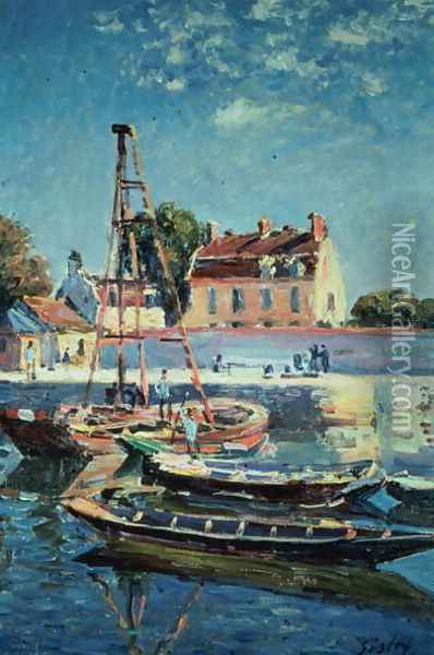 Sailing Boats, c.1885 Oil Painting - Alfred Sisley