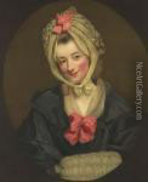 Portrait Presume De Madame Catherine Schindlerin Dans Un Ovale Oil Painting - Sir Joshua Reynolds