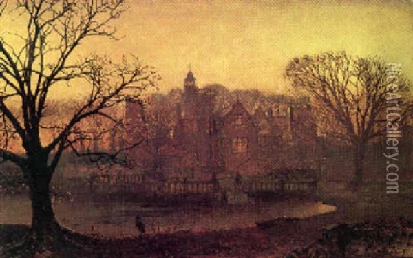 The Deserted Country Estate Oil Painting - John Atkinson Grimshaw