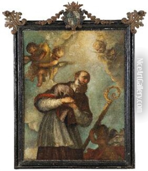 San Francesco Di Sales Oil Painting - Francesco Migliori