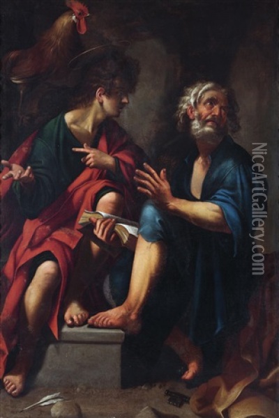 Der Heilige Petrus Und Der Heilige Matthaus Oil Painting - Cavaliere Giovanni Baglione
