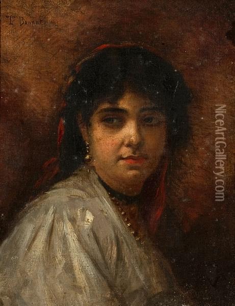 Portrait Of A Peasant Girl Oil Painting - Bonnat Leon