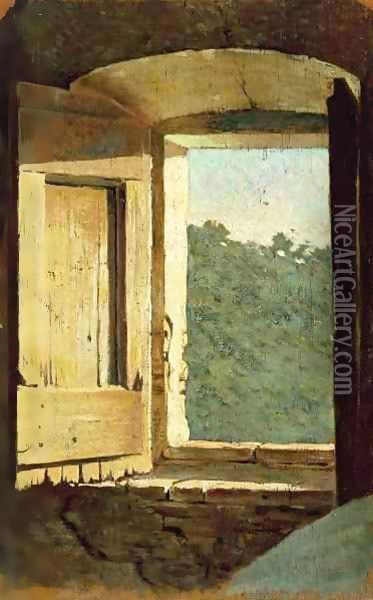 The Window Oil Painting - Giuseppe Abbati